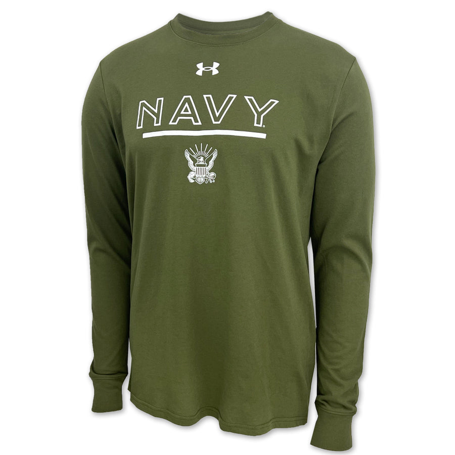 católico saldar Escuela primaria U.S. Navy Anchor Under Armour Long Sleeve T-Shirt (OD Green)