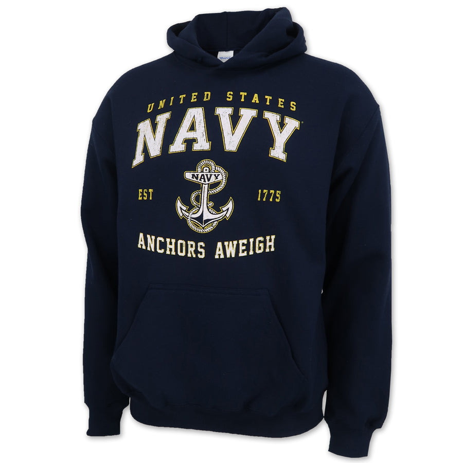 US Navy Anchors Aweigh Hoodie (Navy)